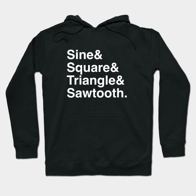 Sound Waveform - Synthesizer Music Ampersand & Text Hoodie by softbluehum